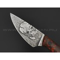 Волчий Век нож МасичЬка Custom Orc Edition сталь PGK WA травление, рукоять Carbon fiber chaotic orange Волчий Век нож МасичЬка Custom Orc Edition сталь PGK WA травление, рукоять Carbon fiber chaotic orange