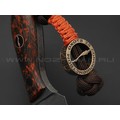 Волчий Век нож МасичЬка Custom Orc Edition сталь PGK WA травление, рукоять Carbon fiber chaotic orange Волчий Век нож МасичЬка Custom Orc Edition сталь PGK WA травление, рукоять Carbon fiber chaotic orange