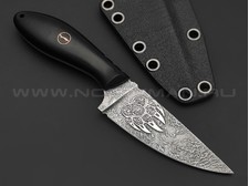 Волчий Век нож МасичЬка Custom Mod. Лапа Велеса сталь N690 WA травление, рукоять G10 black