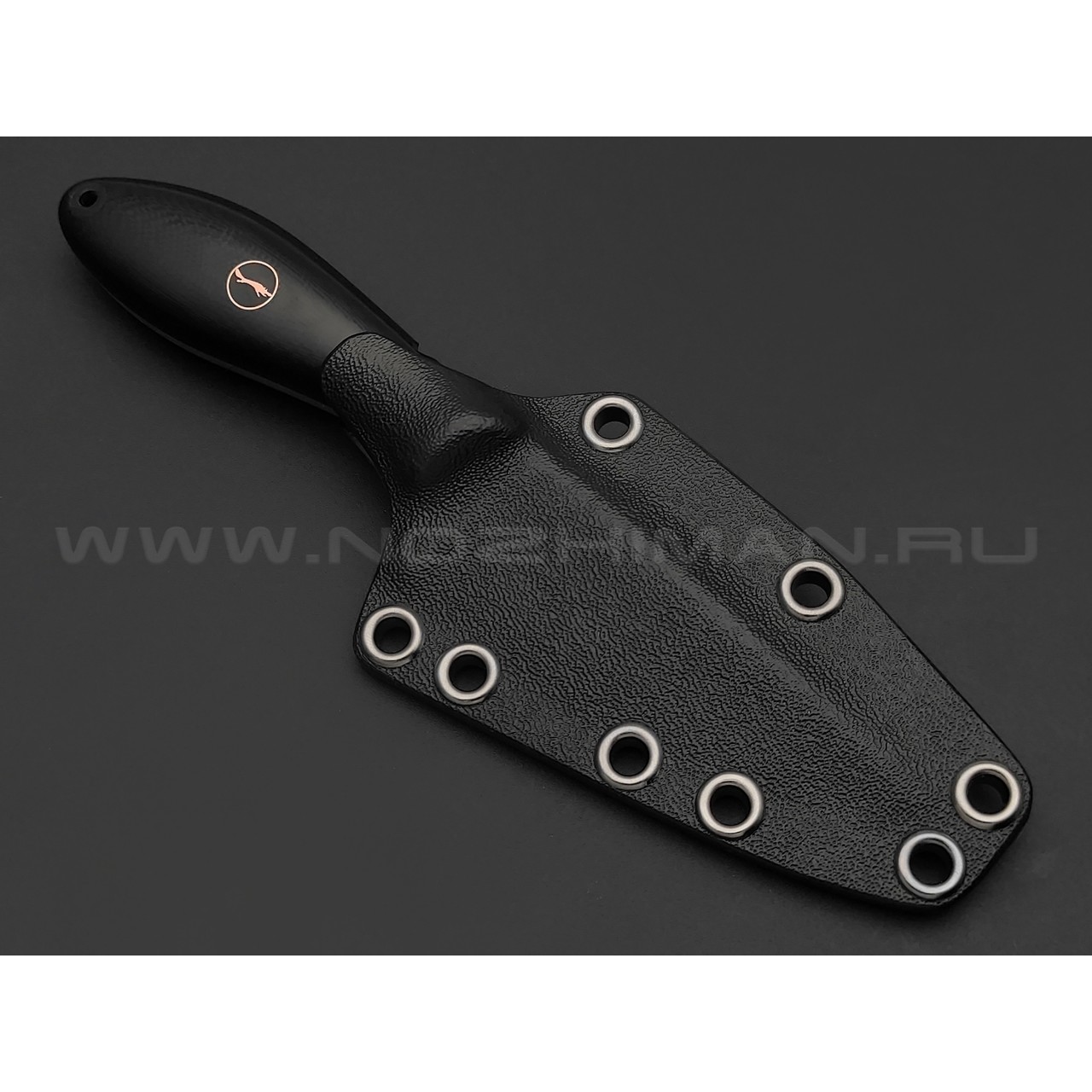 Волчий Век нож МасичЬка Custom Mod. Лапа Велеса сталь N690 WA травление, рукоять G10 black