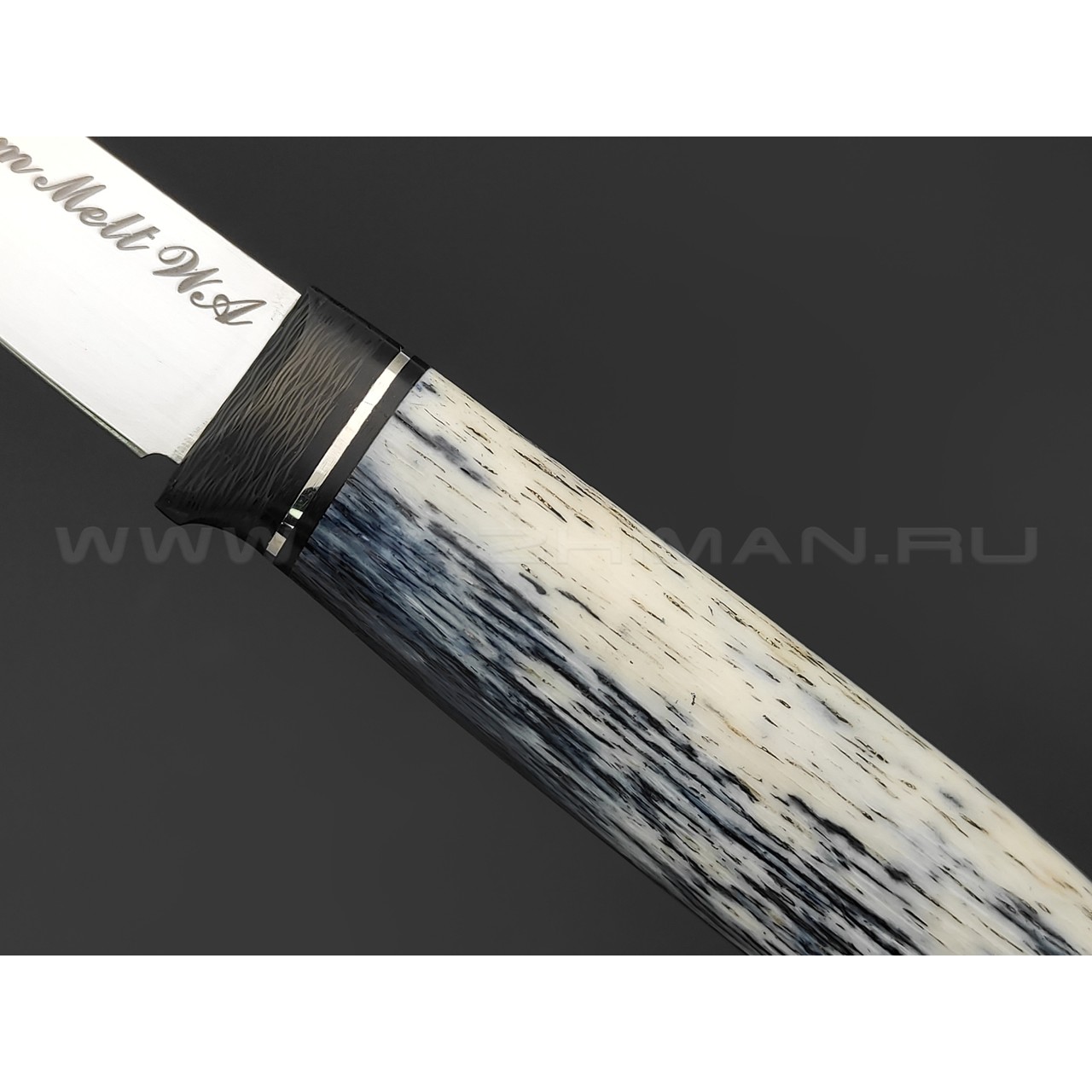 Волчий Век нож Сечень Custom сталь Custom MELT WA satin, рукоять Стаб. кость жирафа, carbon fiber