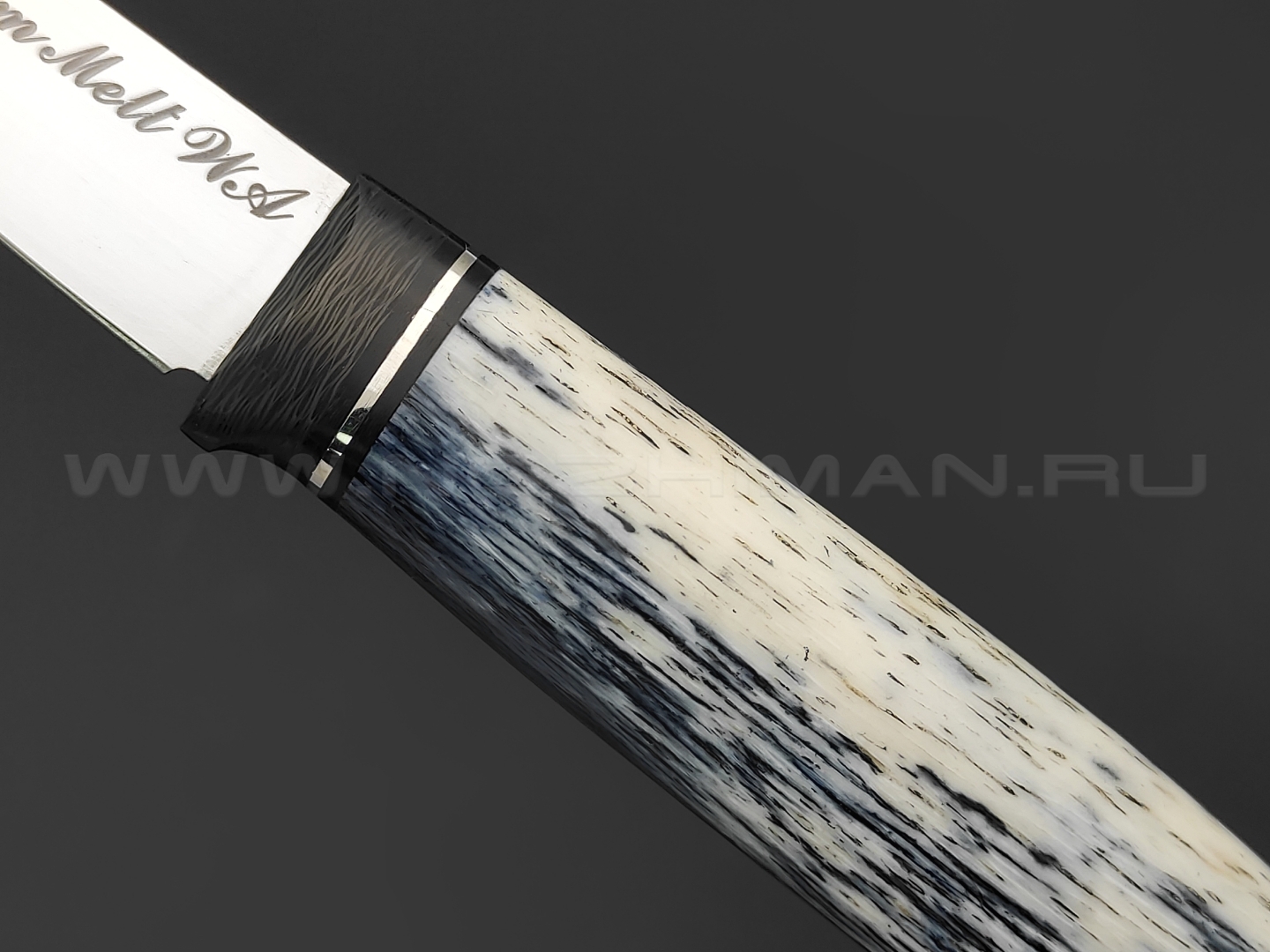 Волчий Век нож Сечень Custom сталь Custom MELT WA satin, рукоять Стаб. кость жирафа, carbon fiber