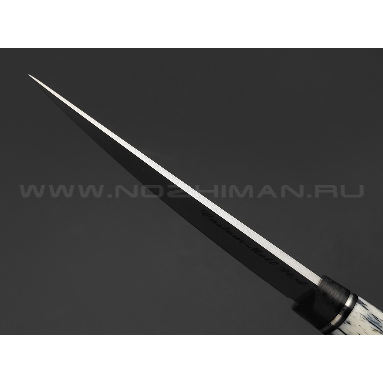 Волчий Век нож Сечень Custom сталь Custom MELT WA satin, рукоять Стаб. кость жирафа, carbon fiber