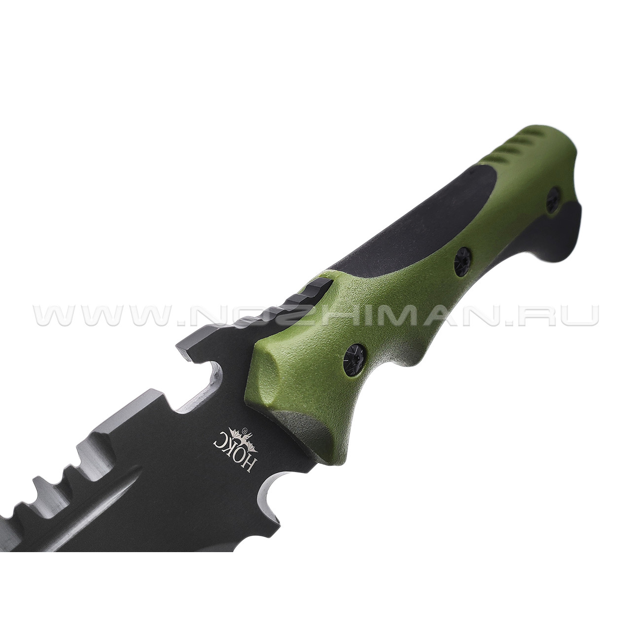 Нокс нож-мачете Тайга-Н 812-480621 сталь Aus-8 black, рукоять ABS green, Elastron black