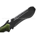 Нокс нож-мачете Тайга-Н 812-480621 сталь Aus-8 black, рукоять ABS green, Elastron black
