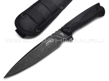 Нокс нож Антей-3 605-589821 сталь Aus-8 blackwash, рукоять Elastron black