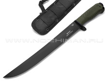 Нокс нож-мачете Бебут 832-788821 сталь Aus-8 black, рукоять Elastron olive