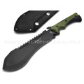 Нокс нож-мачете Тайга-Н 812-480621 сталь Aus-8 black, рукоять ABS green, Elastron black