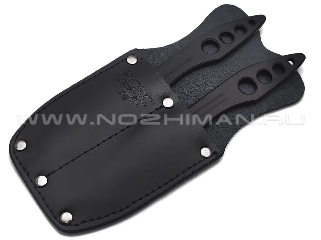 Нокс комплект из 2-х спортивных ножей Гриф 716-720012 сталь 420 black, рукоять Сталь