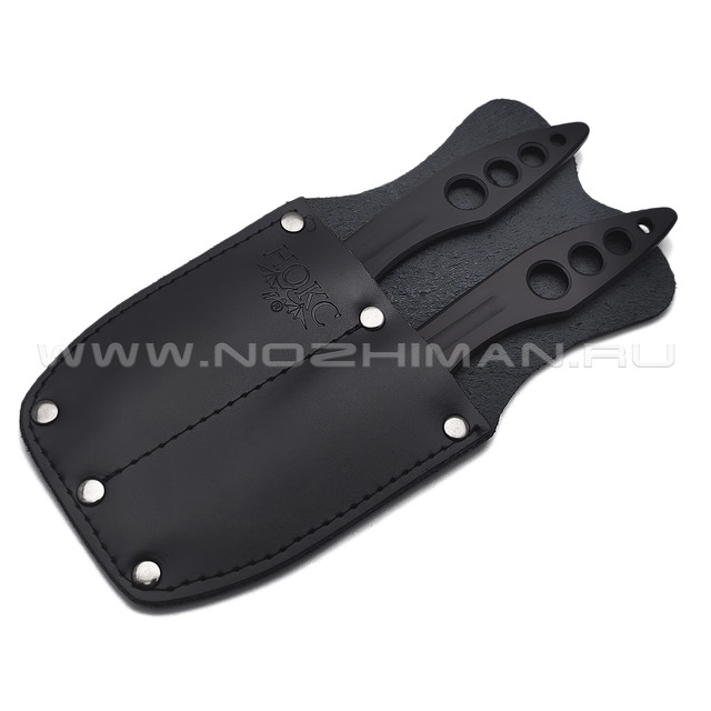 Нокс комплект из 2-х спортивных ножей Гриф 716-720012 сталь 420 black, рукоять Сталь