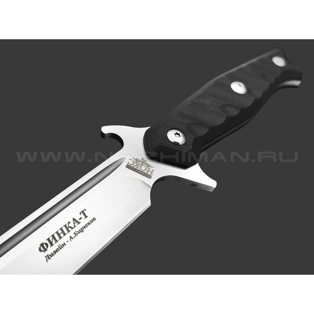 Нокс нож Финка-Т 604-180424 сталь Aus-8 satin, рукоять G10 black