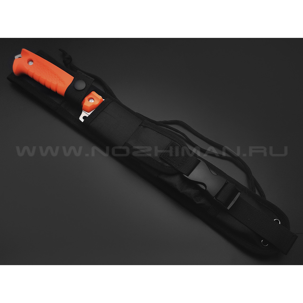 Нокс нож Марс 608-109821 сталь D2 satin, рукоять Elastron orange