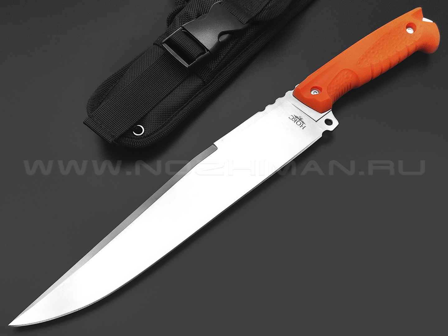 Нокс нож Марс 608-109821 сталь D2 satin, рукоять Elastron orange