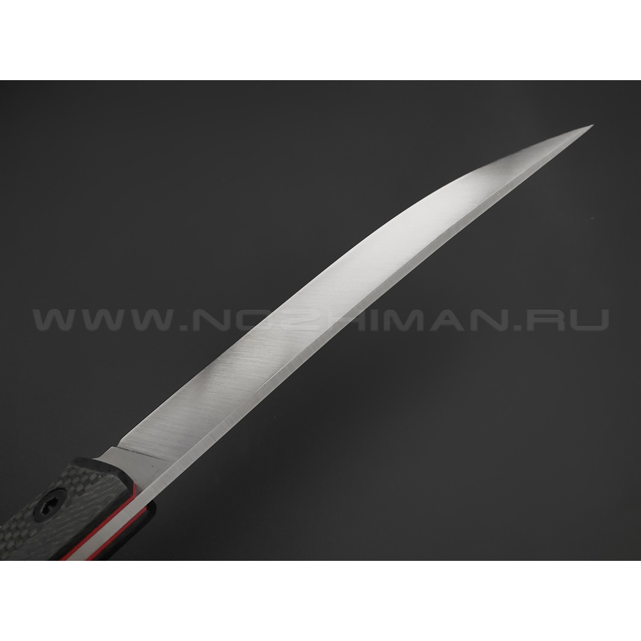 Волчий Век нож Тезис Tactical Edition сталь Elmax WA satin, рукоять Carbon fiber, G10 red