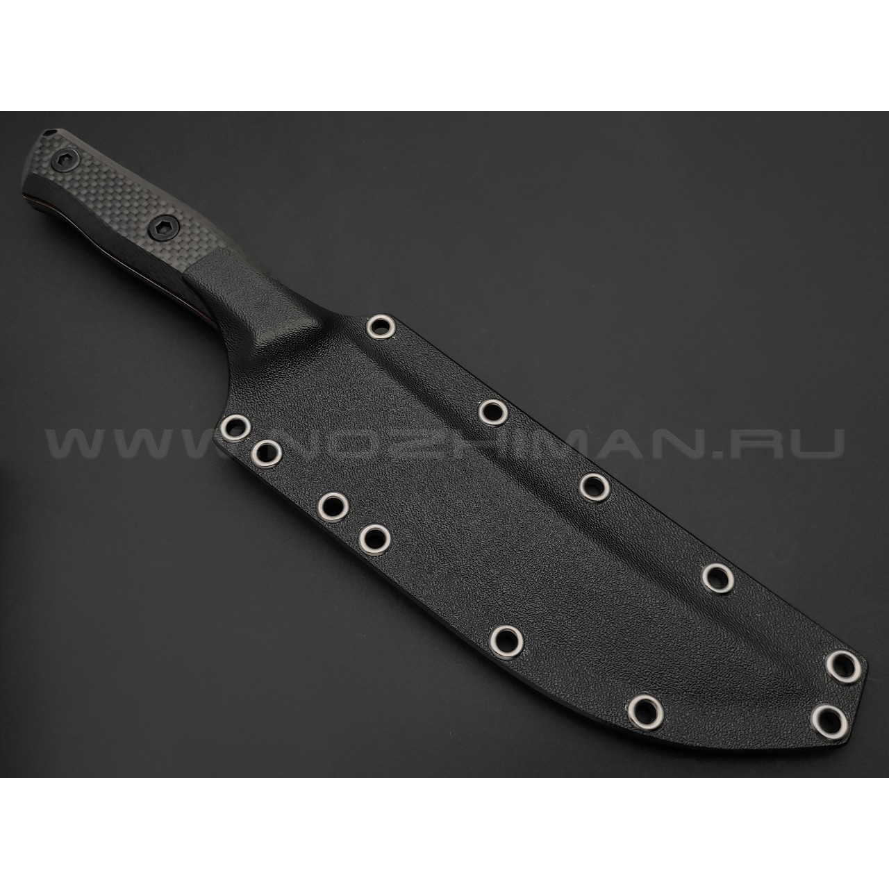 Волчий Век нож Тезис Tactical Edition сталь Elmax WA satin, рукоять Carbon fiber, G10 red