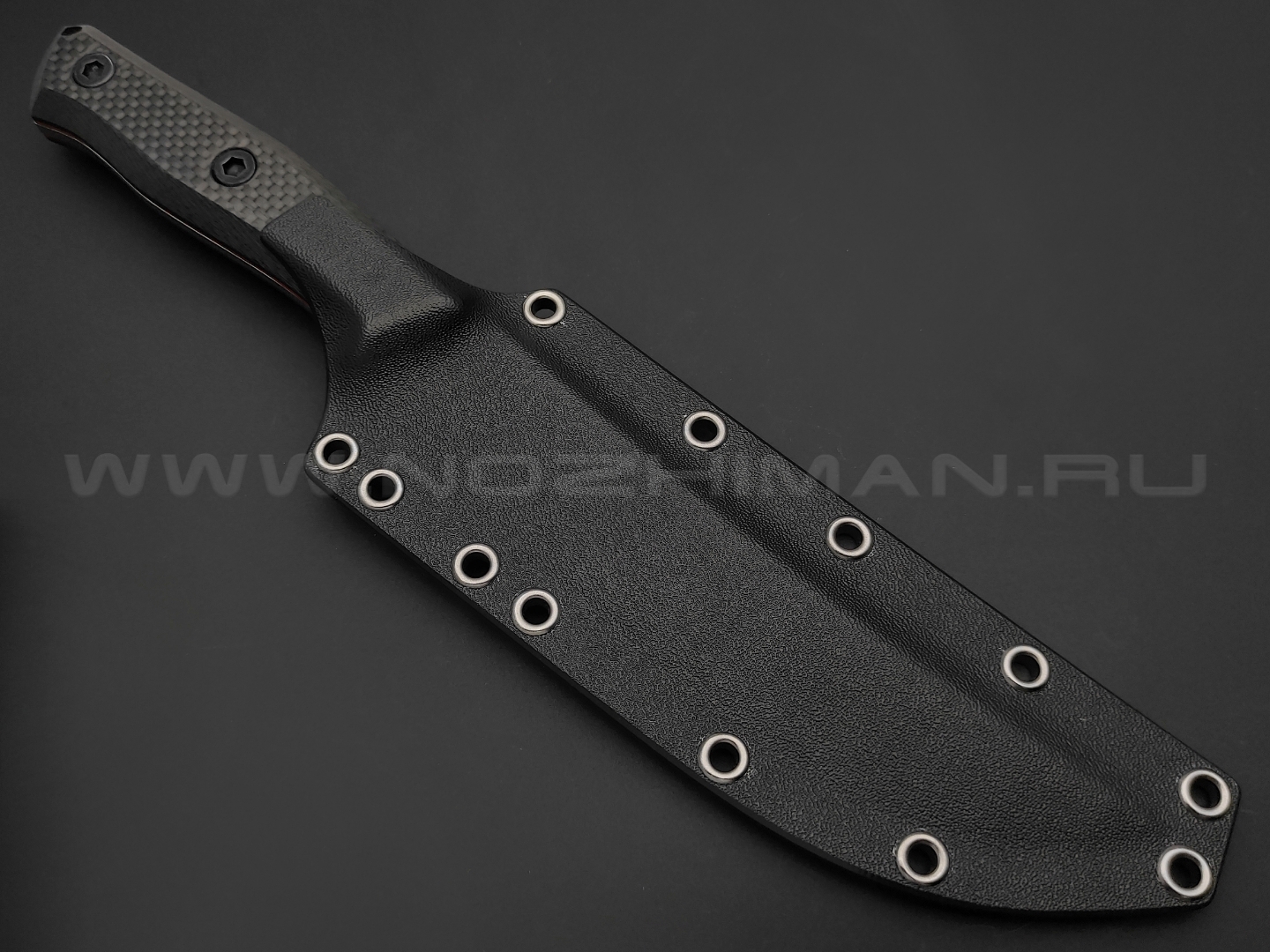 Волчий Век нож Тезис Tactical Edition сталь Elmax WA satin, рукоять Carbon fiber, G10 red