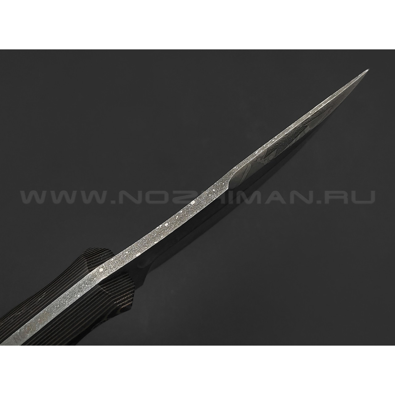 Волчий Век нож Сектор 2.0 Custom сталь N690 WA травление, рукоять G10 black & brown, мозаичные пины