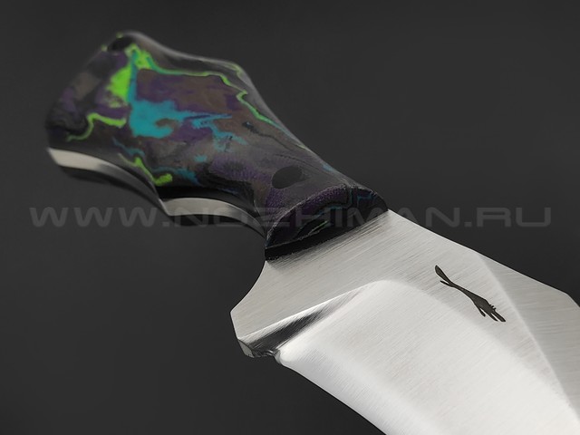 Волчий Век нож Коготь Concept сталь N690 WA травление, рукоять Micarta colored