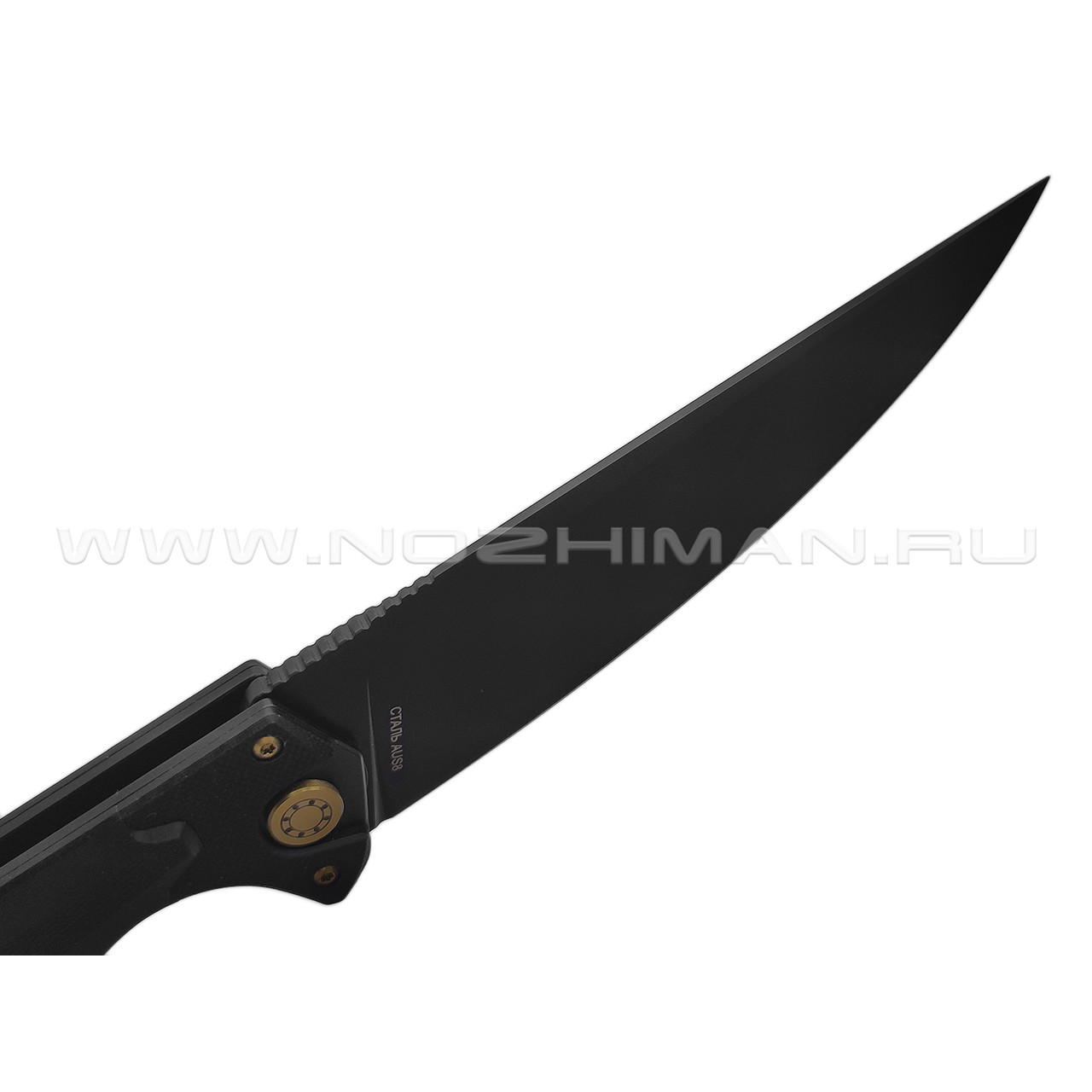 Нокс складной нож Нукер 347-780406 сталь Aus-8 black, рукоять G10 black
