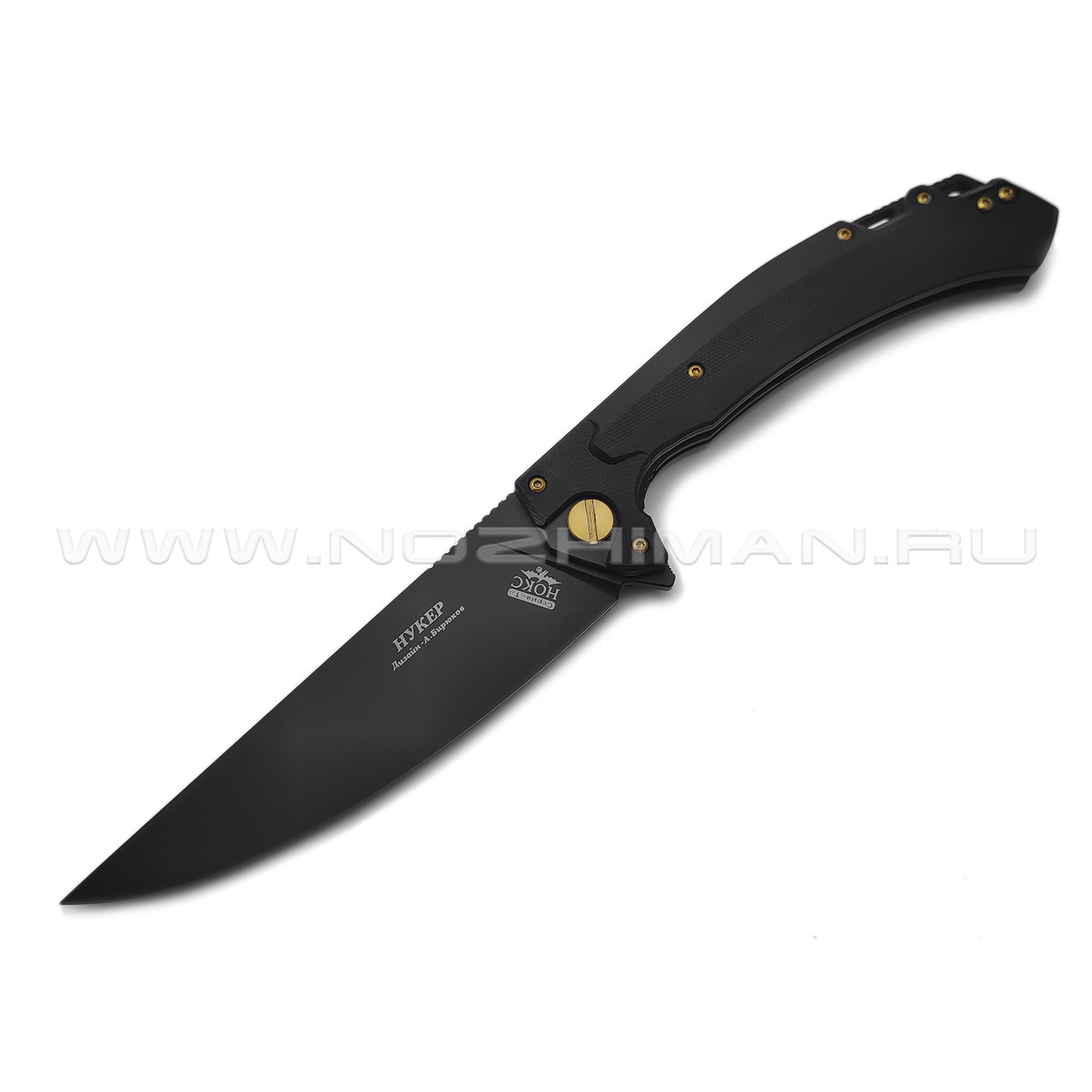 Нокс складной нож Нукер 347-780406 сталь Aus-8 black, рукоять G10 black