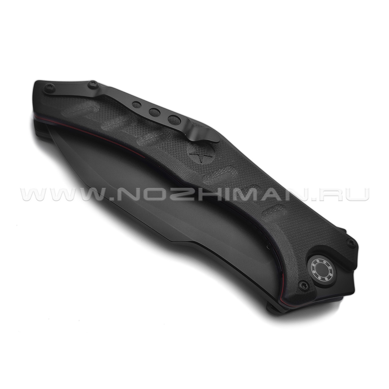 Нокс складной нож Мангуст-2 336-708406 сталь D2 black, рукоять G10 black