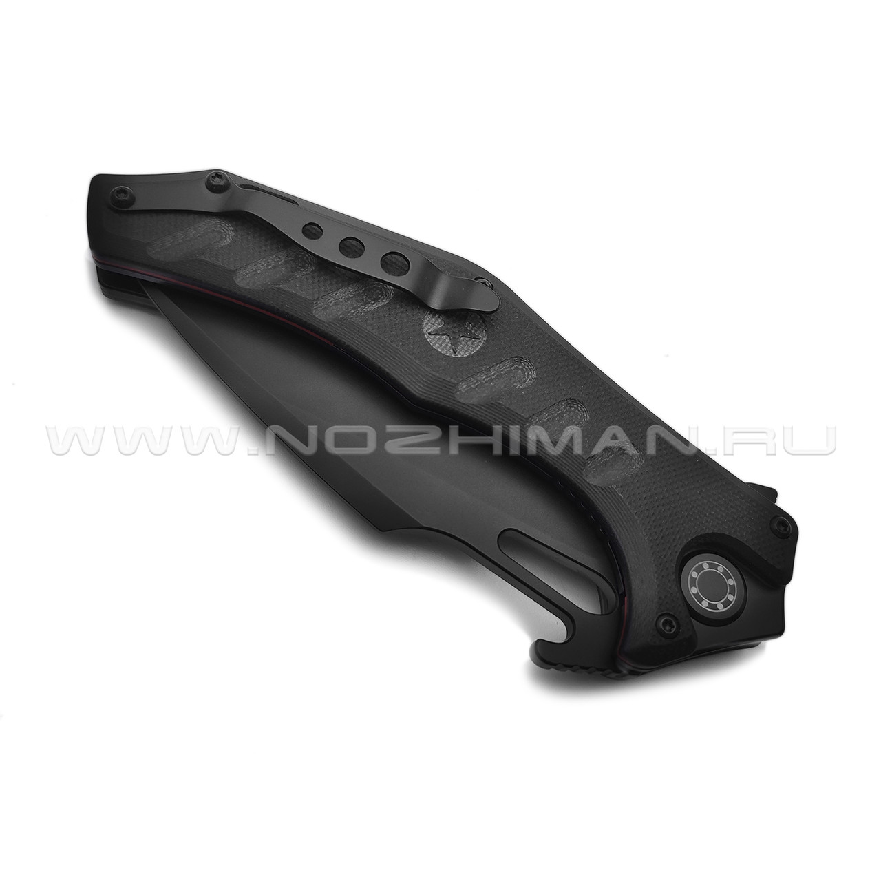 Нокс складной нож Мангуст-2С 337-708406 сталь D2 black, рукоять G10 black
