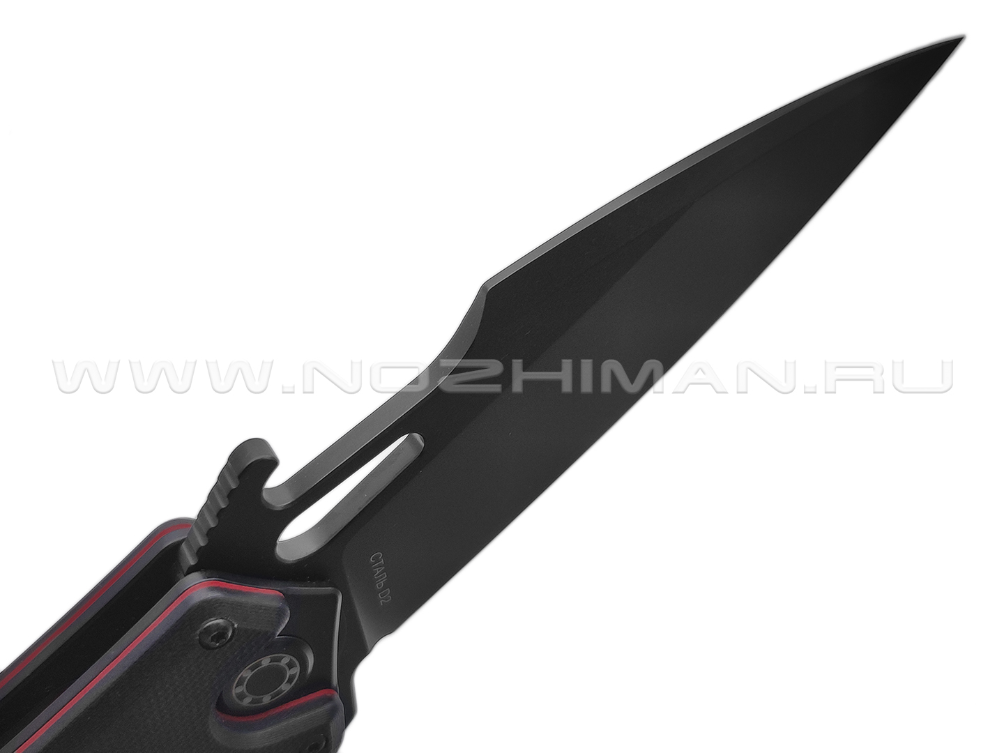 Нокс складной нож Мангуст-2С 337-708406 сталь D2 black, рукоять G10 black