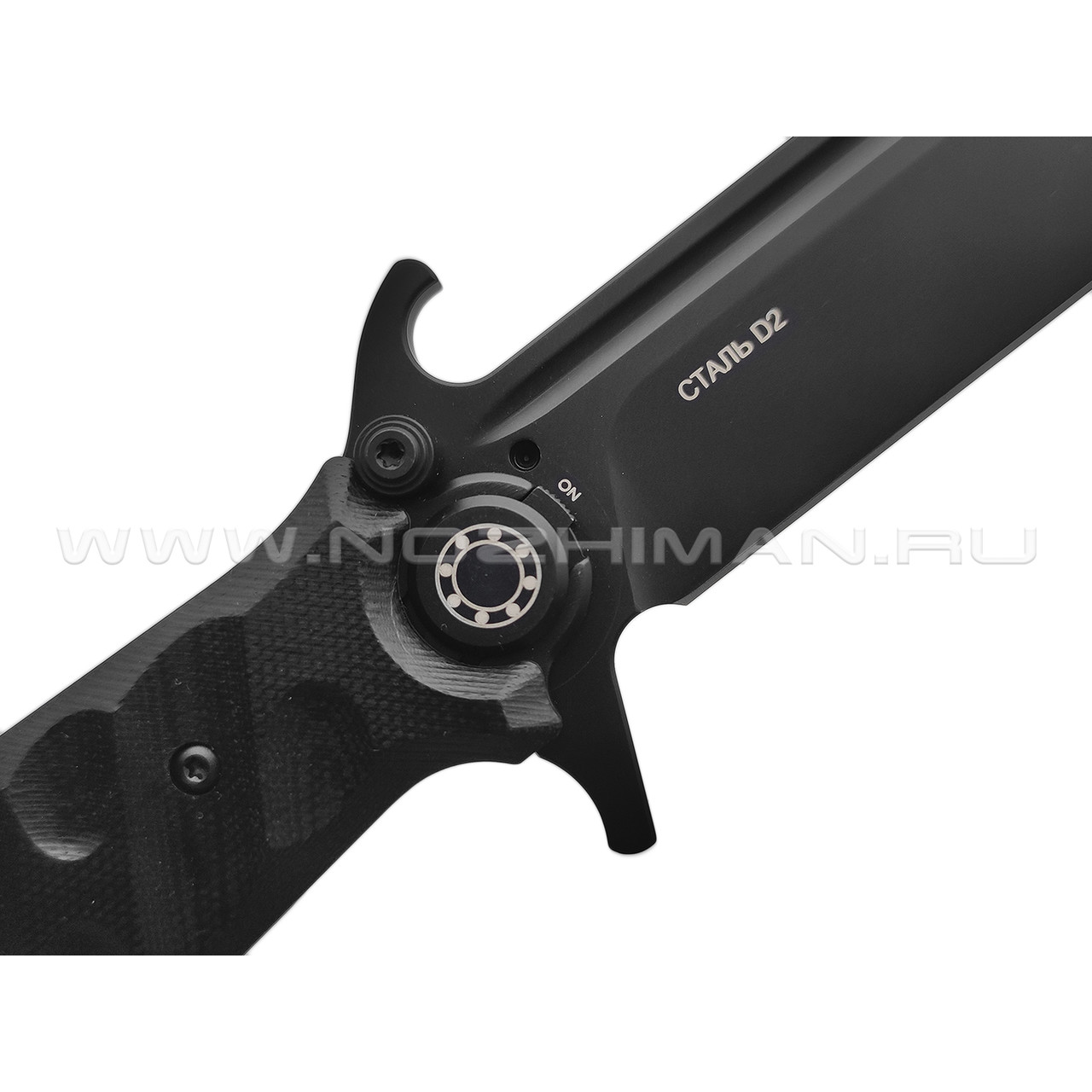 Нокс складной нож Финка-С 342-709406 сталь D2 black, рукоять G10 black