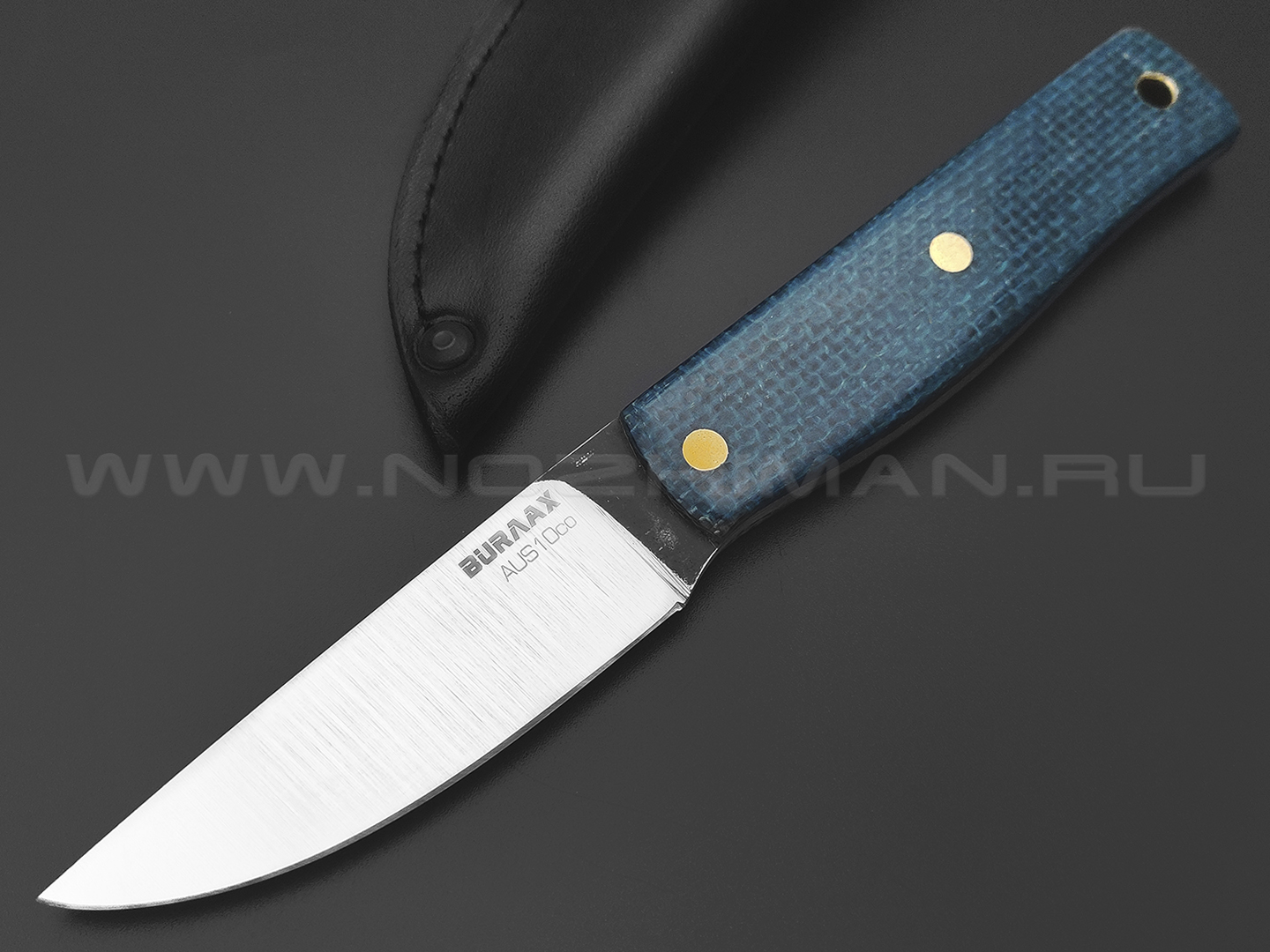 Нож Burlax Fin-Standard BX0174 сталь Aus10Co, бирюзовая джутовая микарта