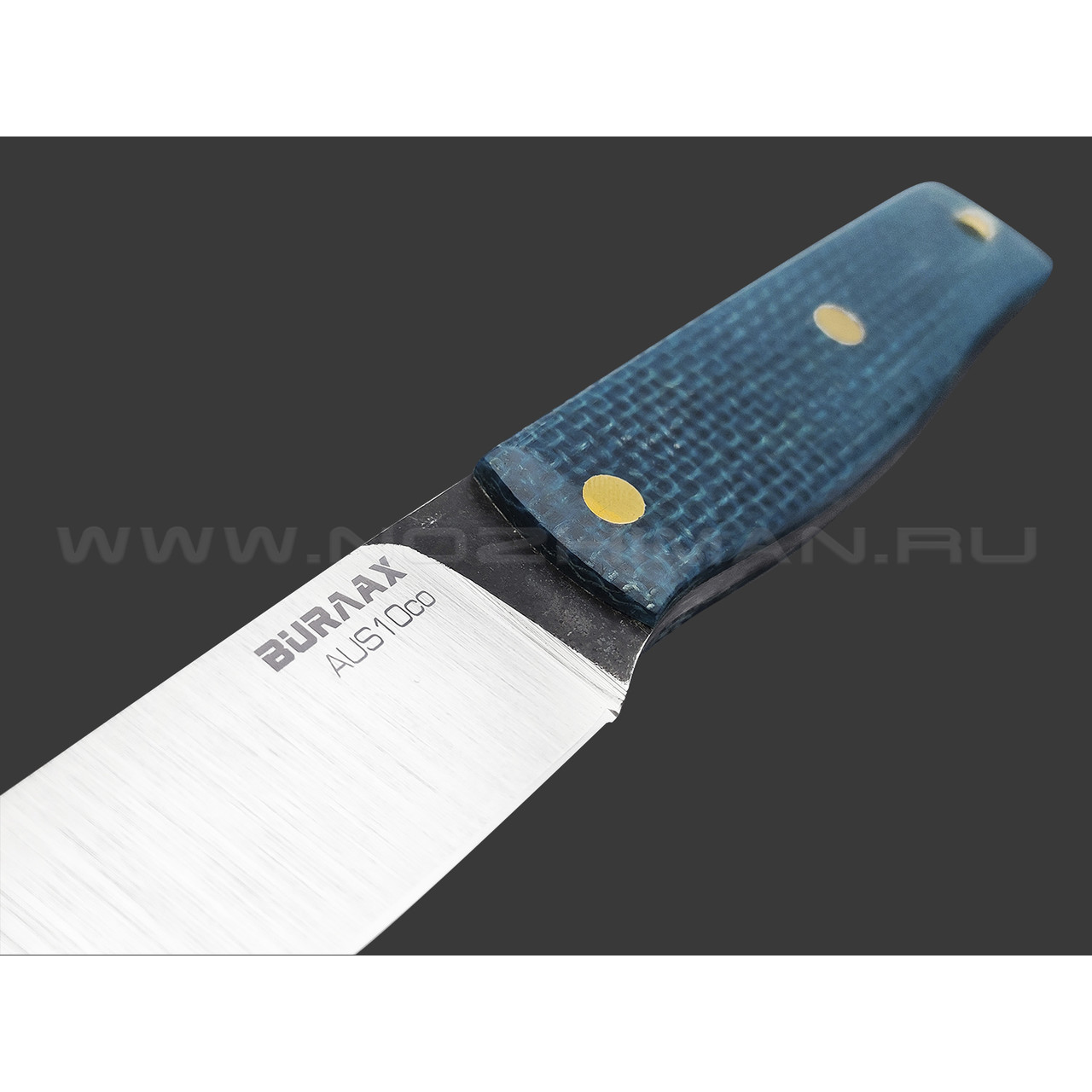 Нож Burlax Fin-Standard BX0174 сталь Aus10Co, бирюзовая джутовая микарта