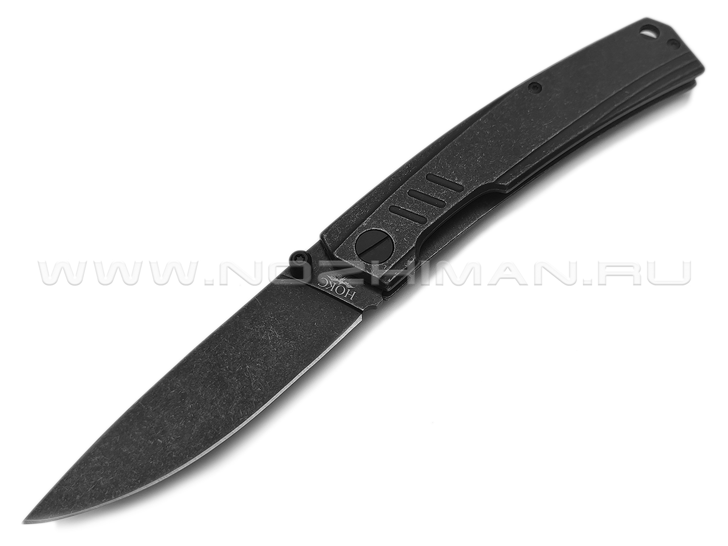 Нокс складной нож Капитан 333-580006 сталь Aus-8 blackwash, рукоять Stainless steel blackwash