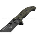 Нокс складной нож Геккон 340-580406 сталь Aus-8 блэквош, рукоять G10 olive green Нокс складной нож Геккон 340-580406 сталь Aus-8 блэквош, рукоять G10 olive green