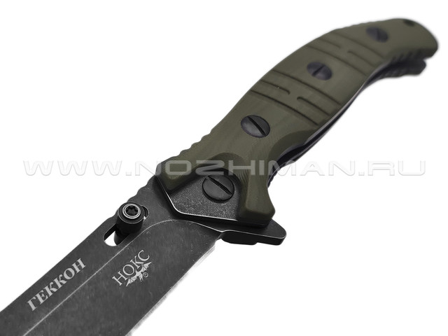 Нокс складной нож Геккон 340-580406 сталь Aus-8 blackwash, рукоять G10 olive green