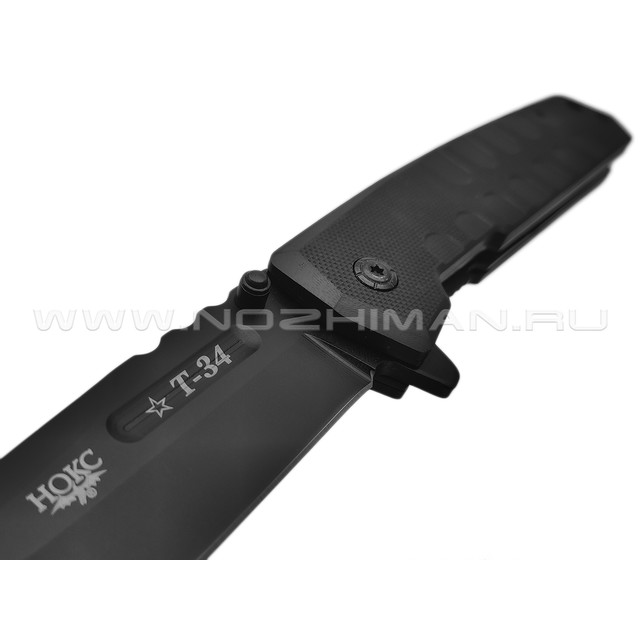 Нокс складной нож Т-34 323-480401 сталь Aus-8 black, рукоять G10 black