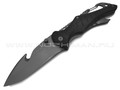 Нокс складной аварийно-спасательный нож Катран-М2 327-780601 сталь Aus-8 grey, рукоять ABS black