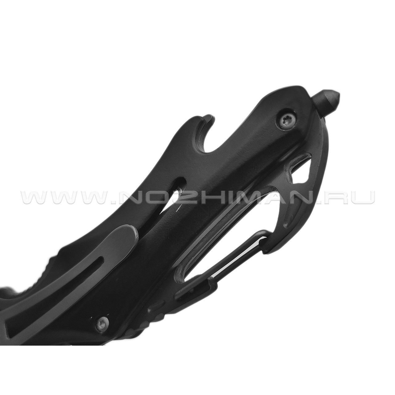 Нокс складной аварийно-спасательный нож Катран-М2 327-780601 сталь Aus-8 grey, рукоять ABS black