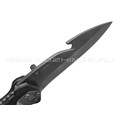 Нокс складной аварийно-спасательный нож Катран-М2 327-780601 сталь Aus-8 grey, рукоять ABS black