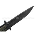 Нокс нож-балисонг Финка-Б 207-509406 сталь D2 блэквош, рукоять G10 olive green