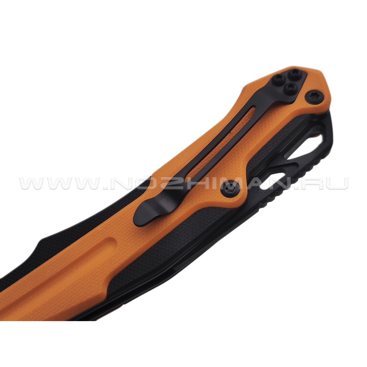 Нокс складной нож Фантом 338-708406 сталь D2 black, рукоять G10 orange