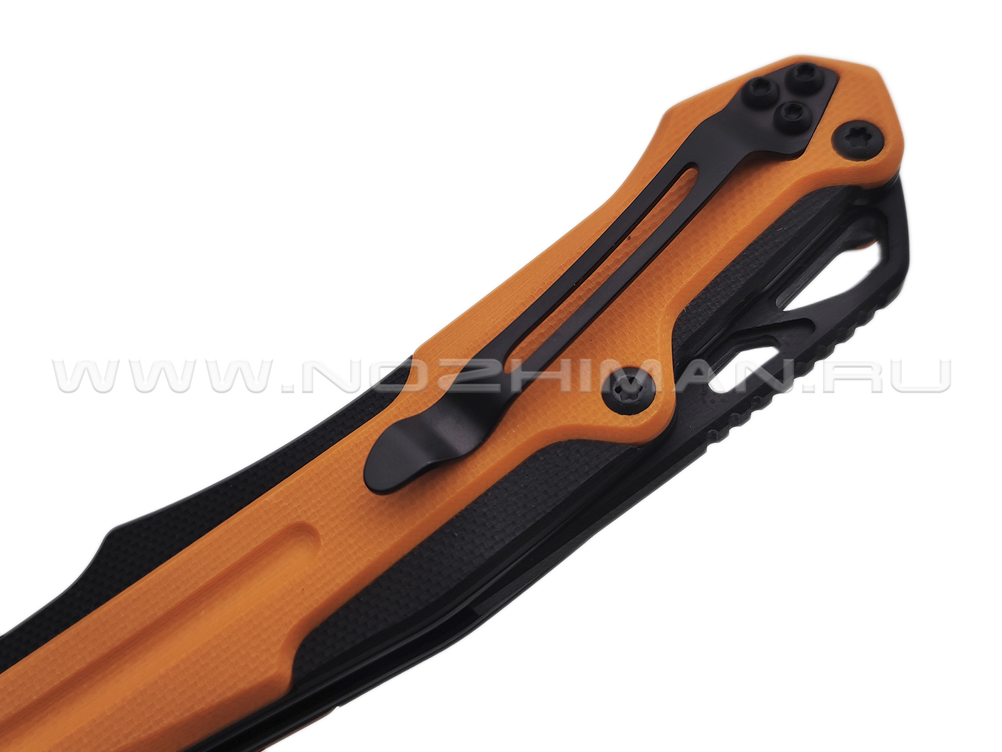 Нокс складной нож Фантом 338-708406 сталь D2 black, рукоять G10 orange