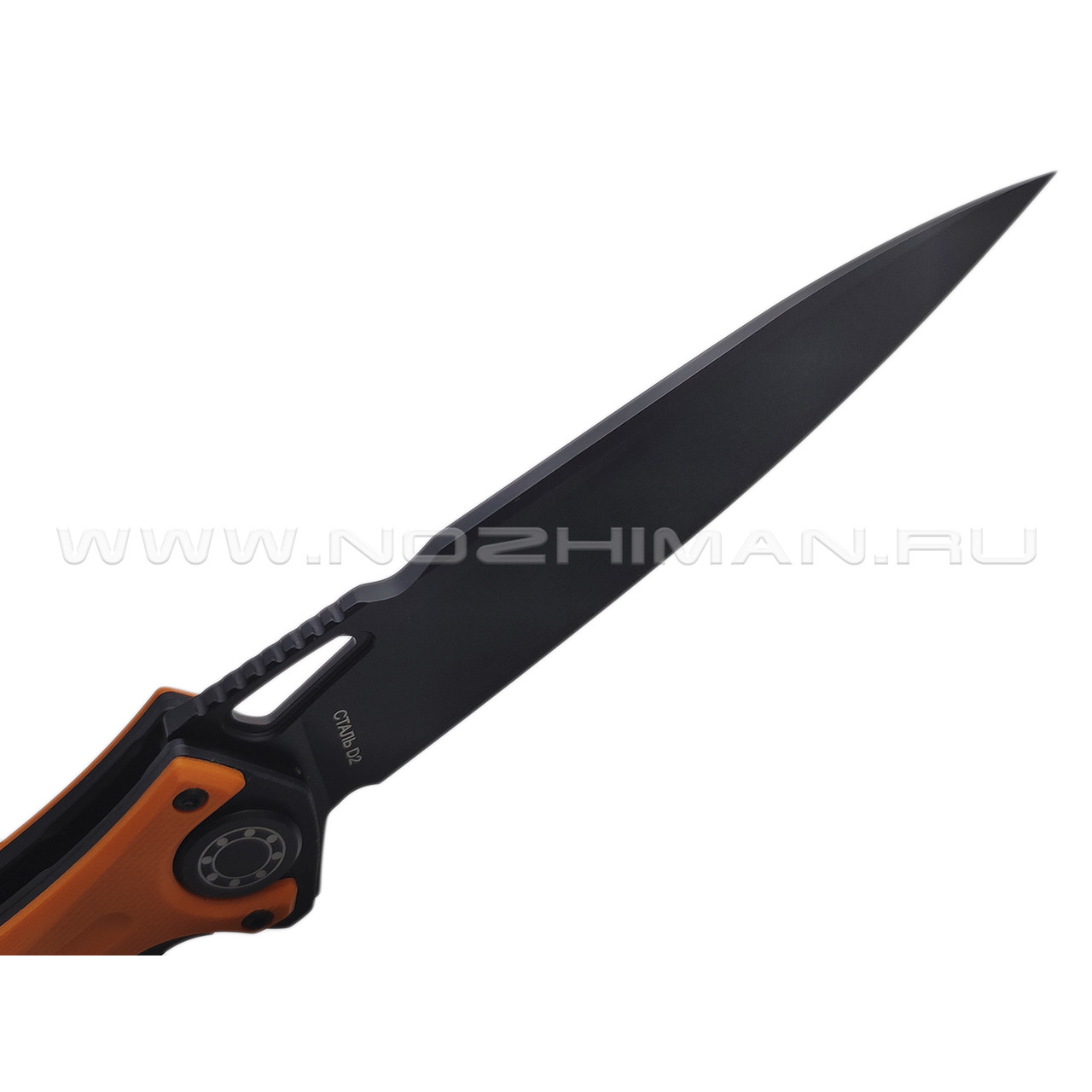 Нокс складной нож Фантом 338-708406 сталь D2 black, рукоять G10 orange