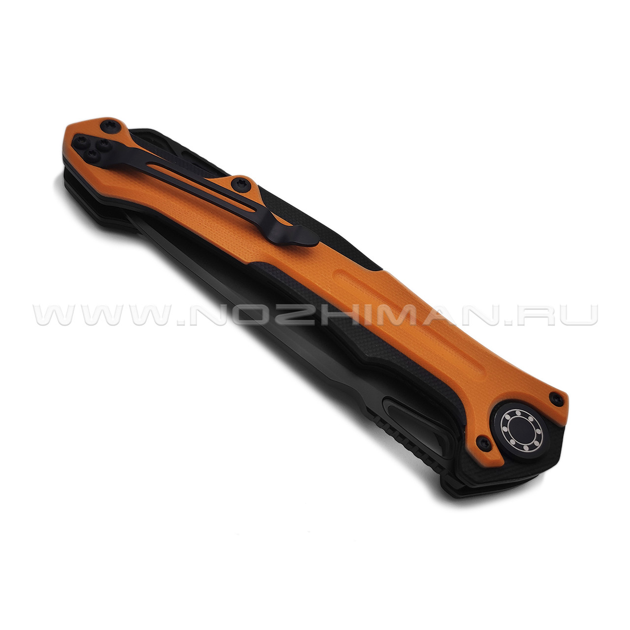 Нокс складной нож Фантом 338-708406 сталь D2 black, рукоять G10 orange