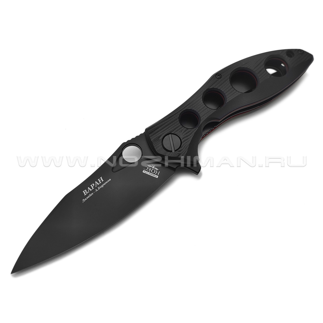 Нокс складной нож Варан 335-708406 сталь D2 black, рукоять G10 black