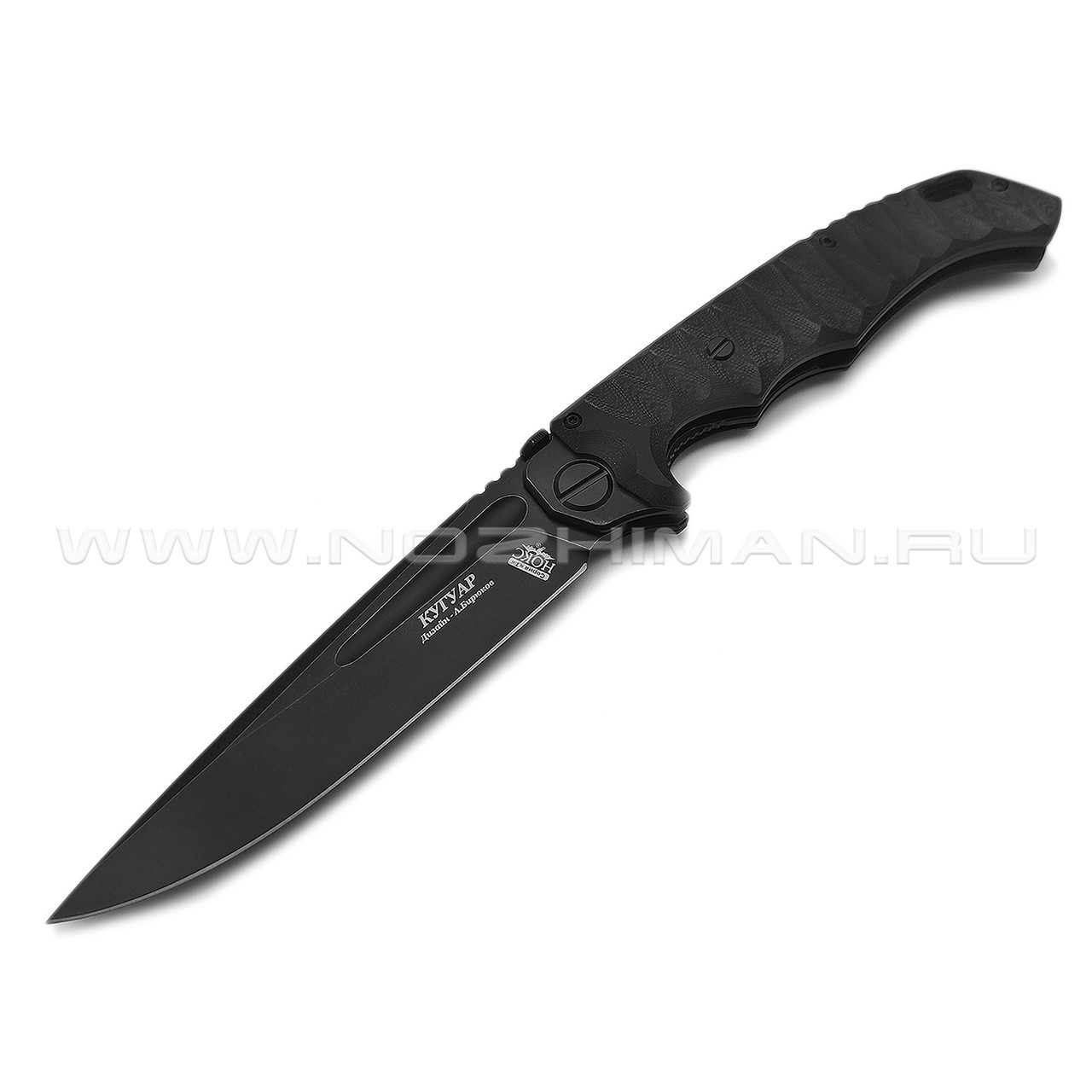 Нокс складной нож Кугуар 332-589406 сталь Aus-8 блэквош, рукоять G10 black