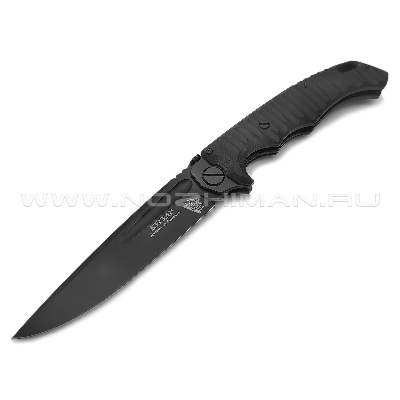 Нокс складной нож Кугуар 332-709406 сталь D2 black, рукоять G10 black