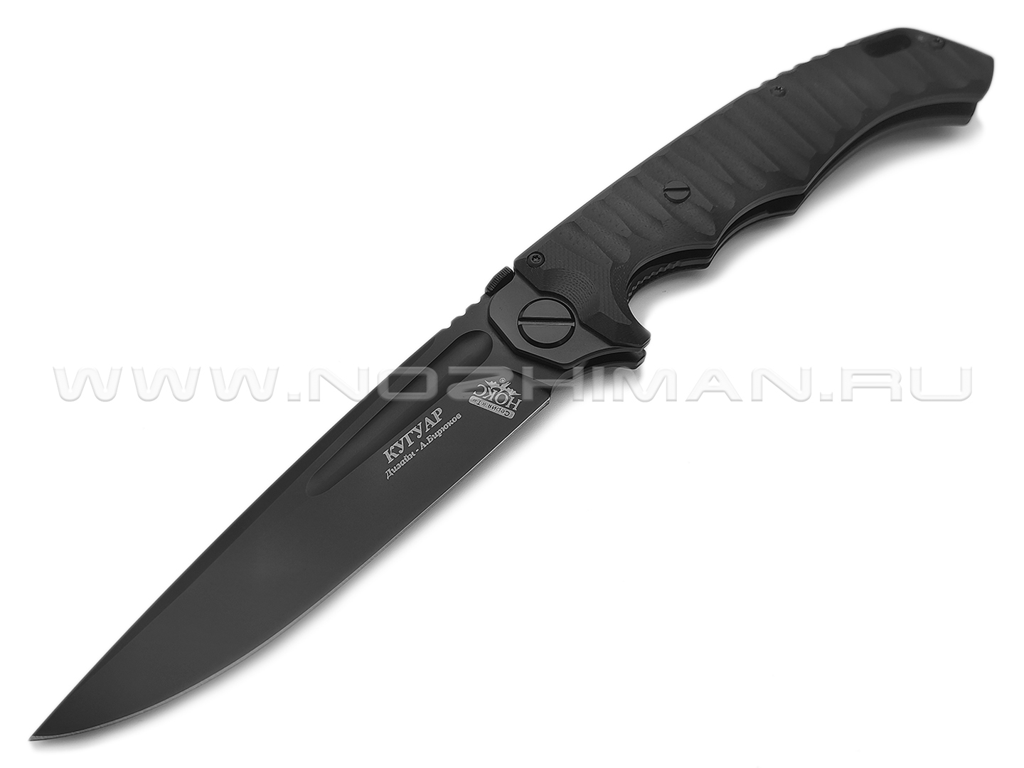 Нокс складной нож Кугуар 332-709406 сталь D2 black, рукоять G10 black