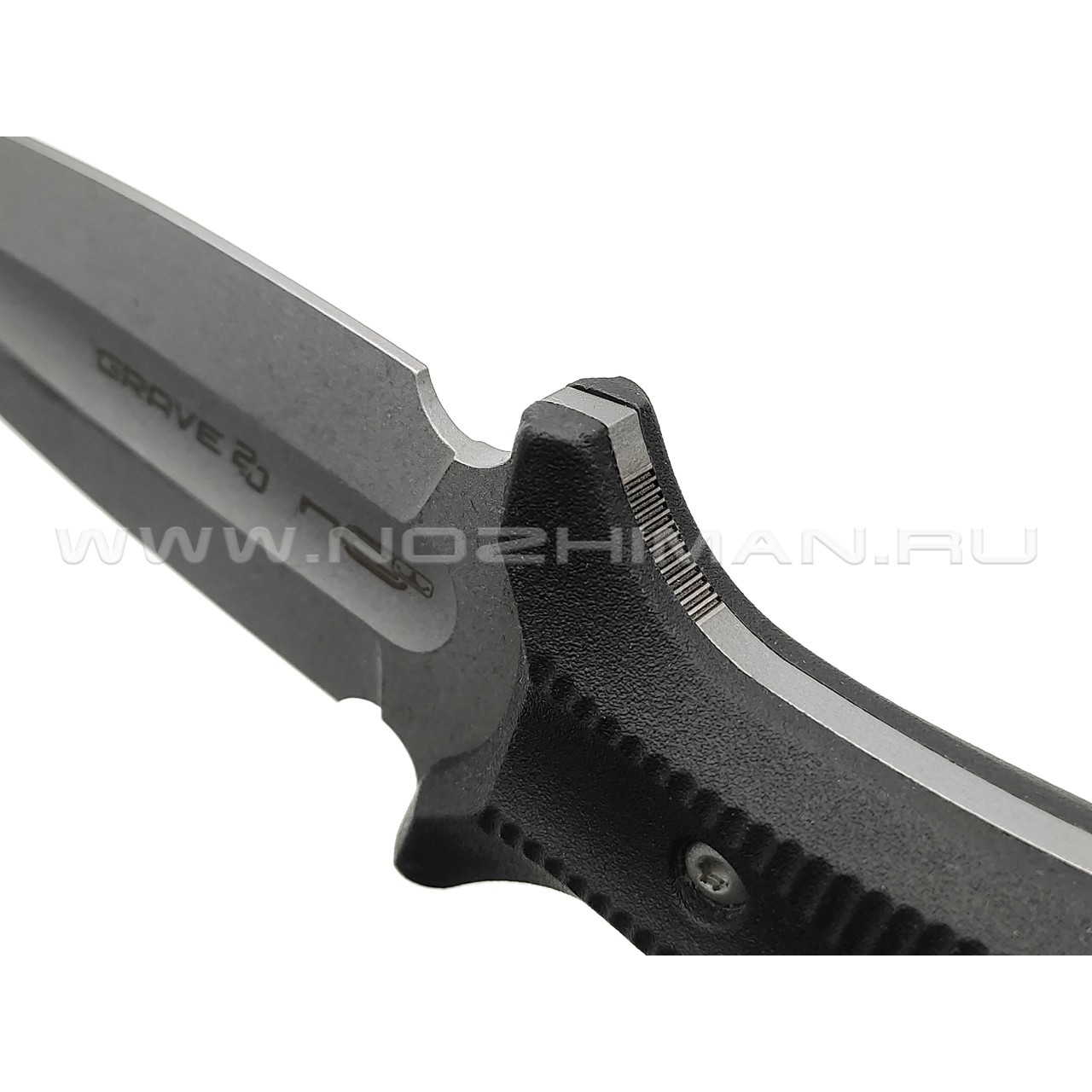 N.C.Custom нож Grave 2.0 сталь Aus-8 stonewash, рукоять Эластрон