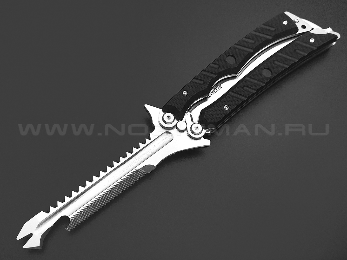 Нокс нож многофункциональный Вервольф 601-140427 сталь 440C satin, рукоять G10 black