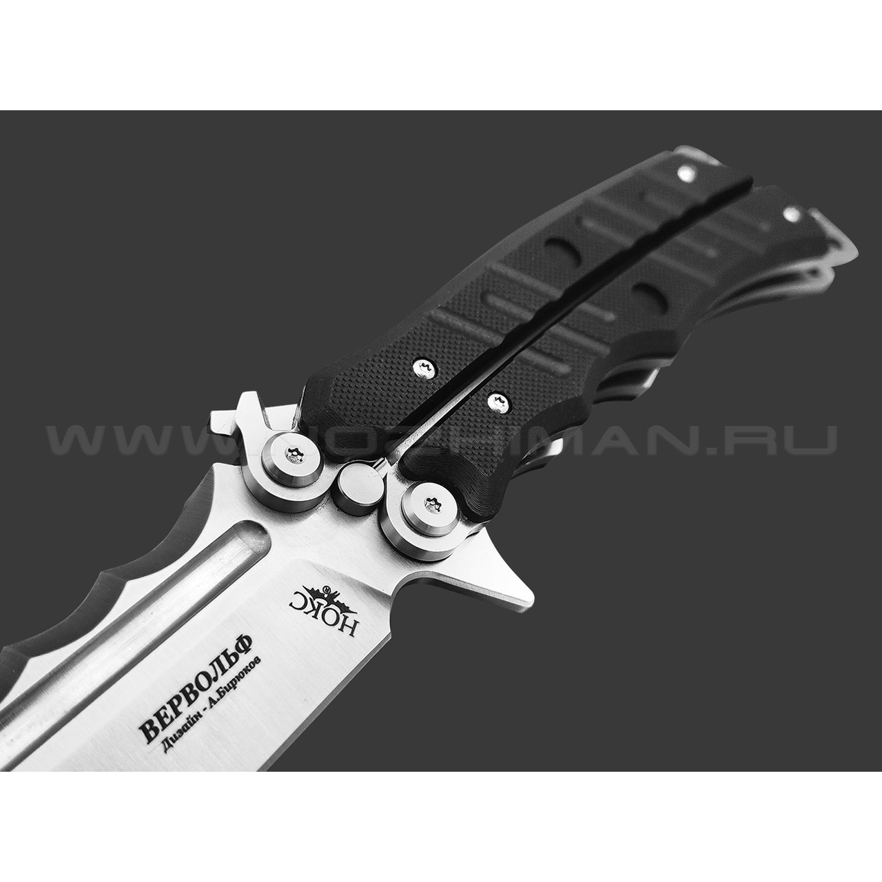 Нокс нож многофункциональный Вервольф 601-140427 сталь 440C satin, рукоять G10 black