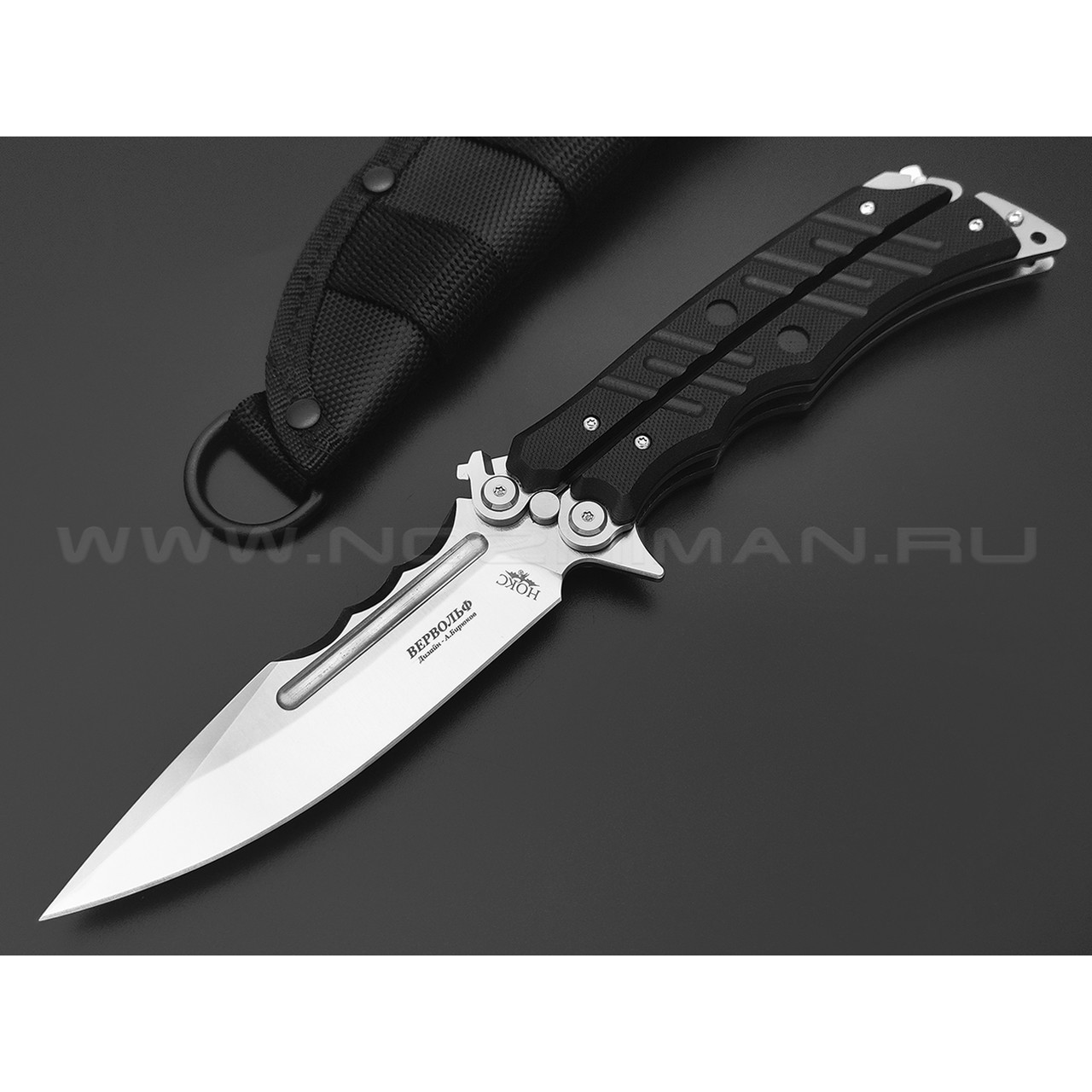 Нокс нож многофункциональный Вервольф 601-140427 сталь 440C satin, рукоять G10 black